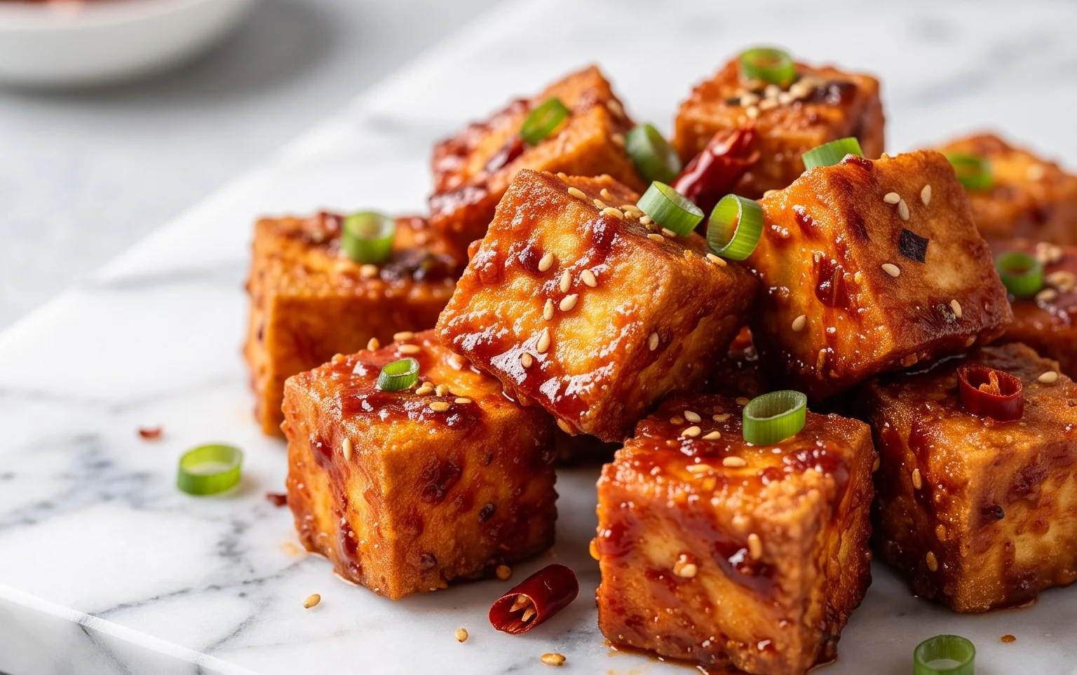 Crispy Gochujang Korean Tofu