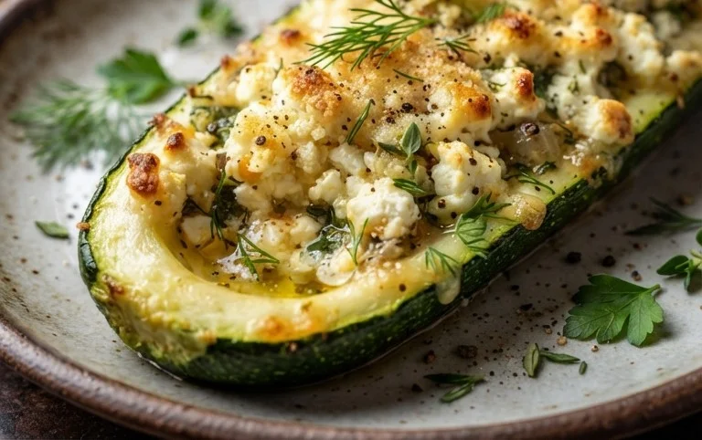 Feta Cheese Stuffed Zucchini