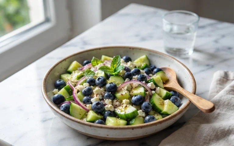 Cucumber Blueberry Salad