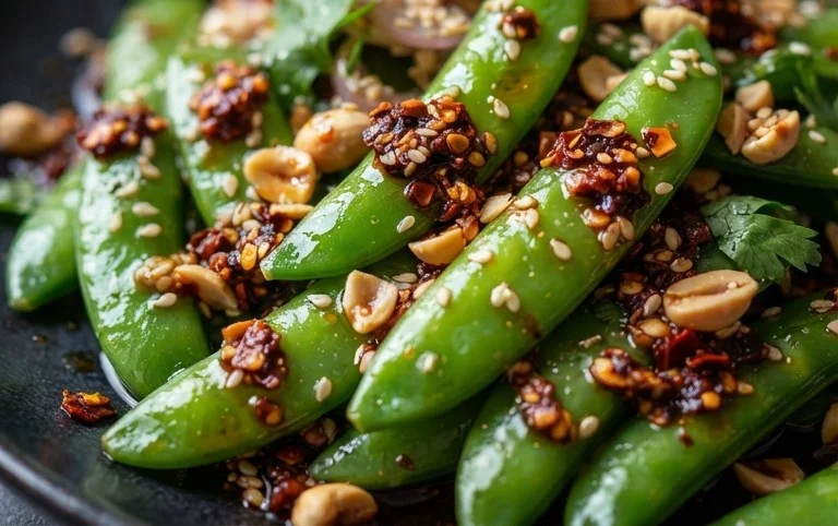 Chili Crisp Snap Pea Salad