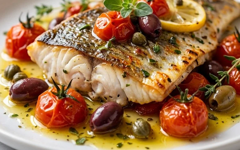 Easy Mediterranean Baked Fish Recipe - Flavorful & Quick