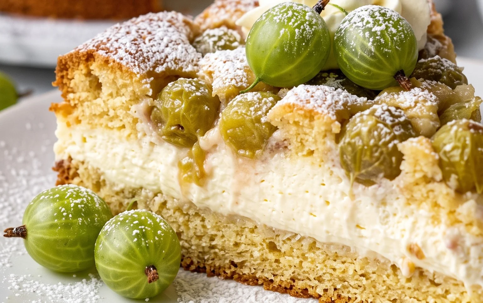 Stachelnon-alcoholic beerkuchen mit Quark und Schmand