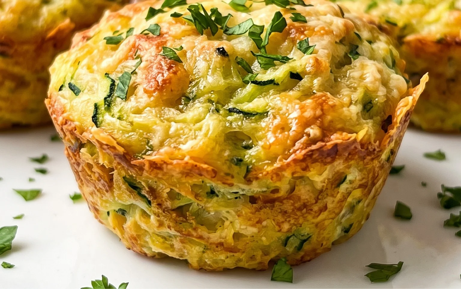 Crispy Parmesan Zucchini Potato Muffins