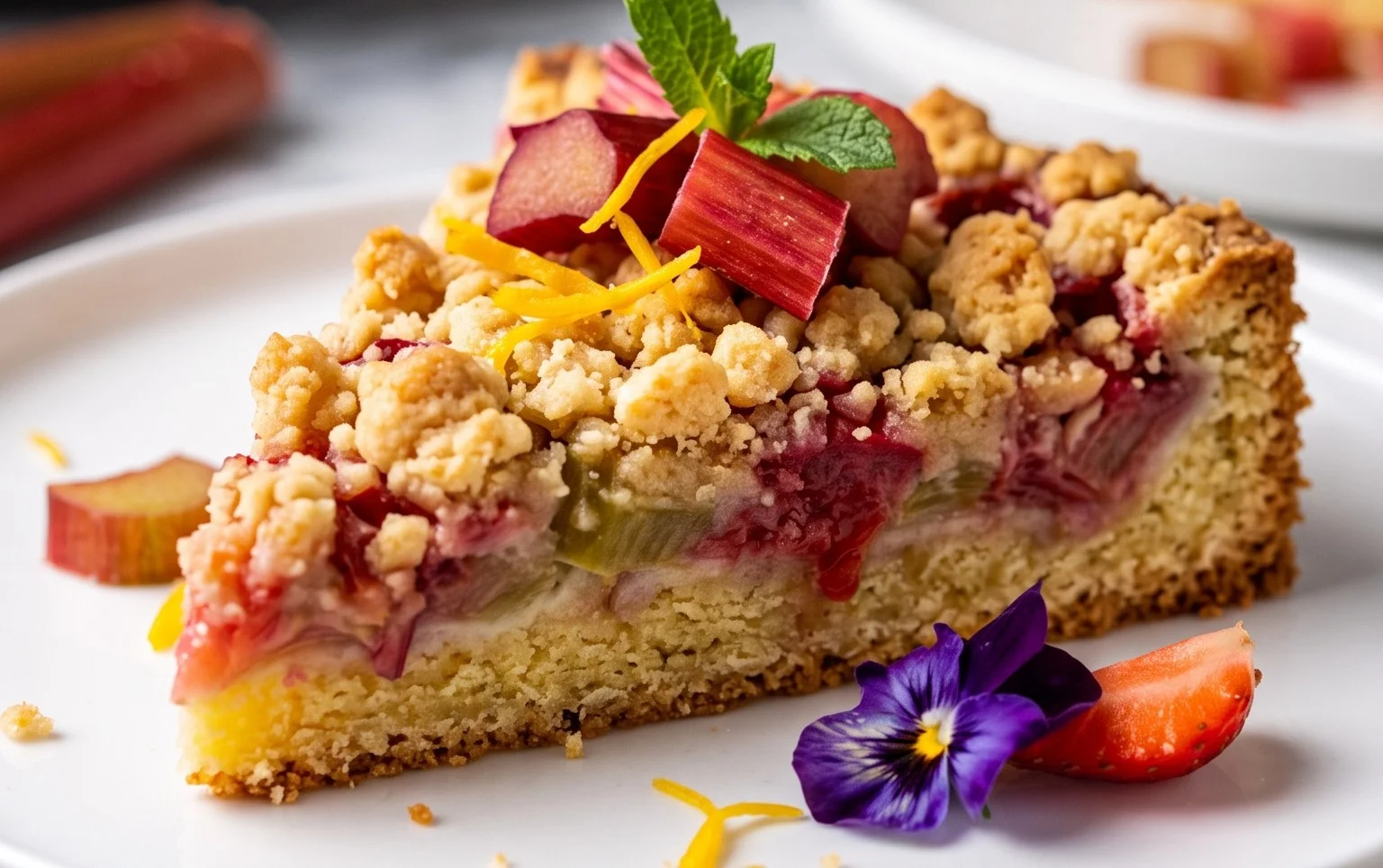 Rhabarberkuchen mit Streusel – Rezept für Eilige