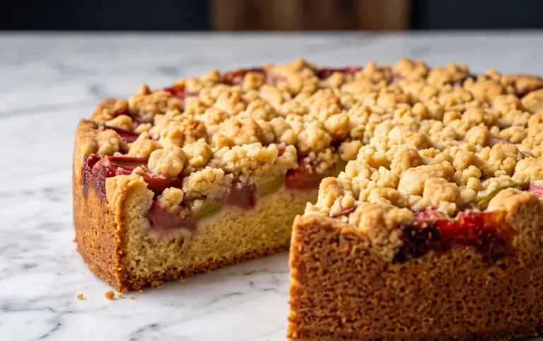 Rhabarberkuchen mit Streusel – Rezept für Eilige