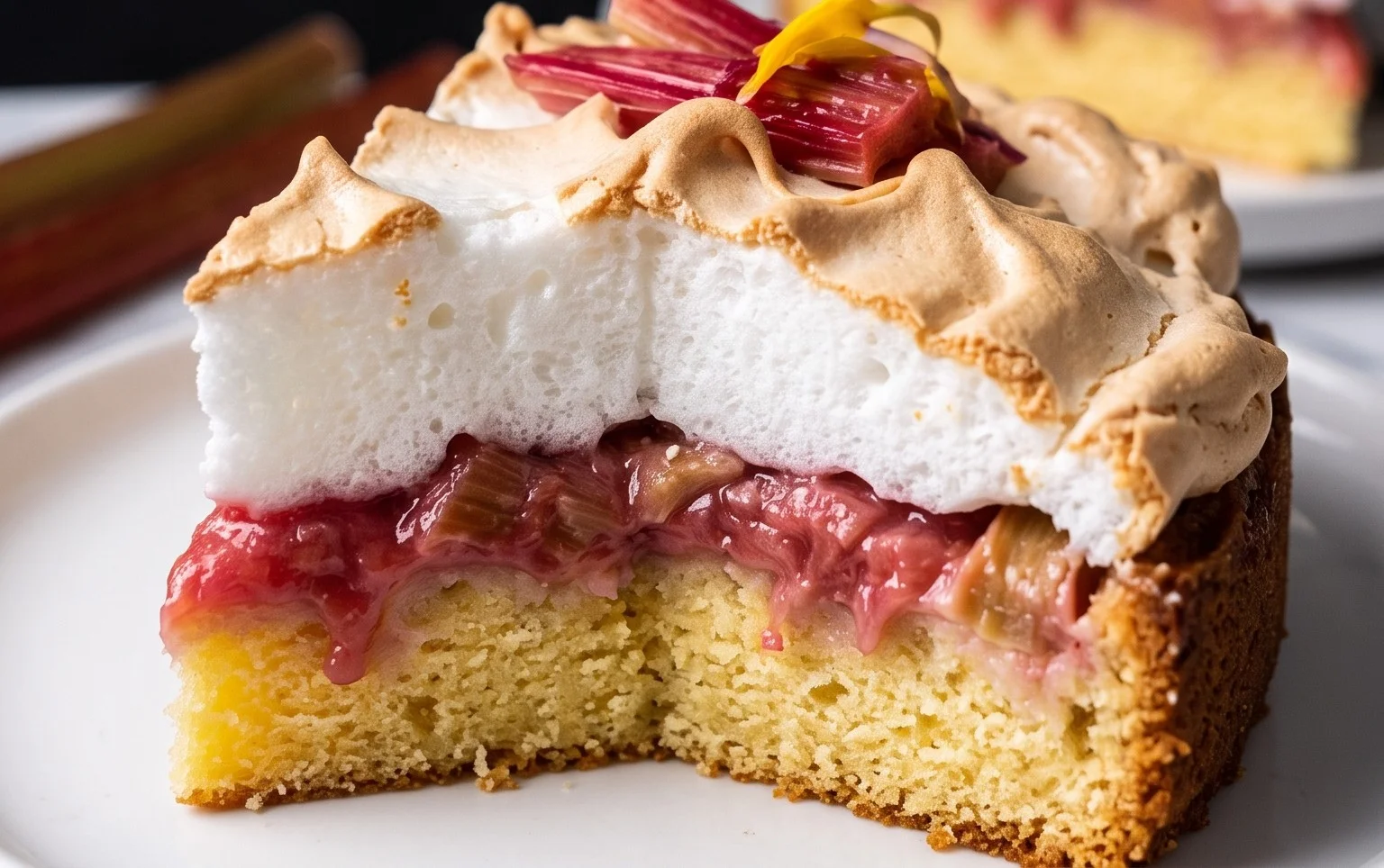 Rhabarber-Baiserkuchen