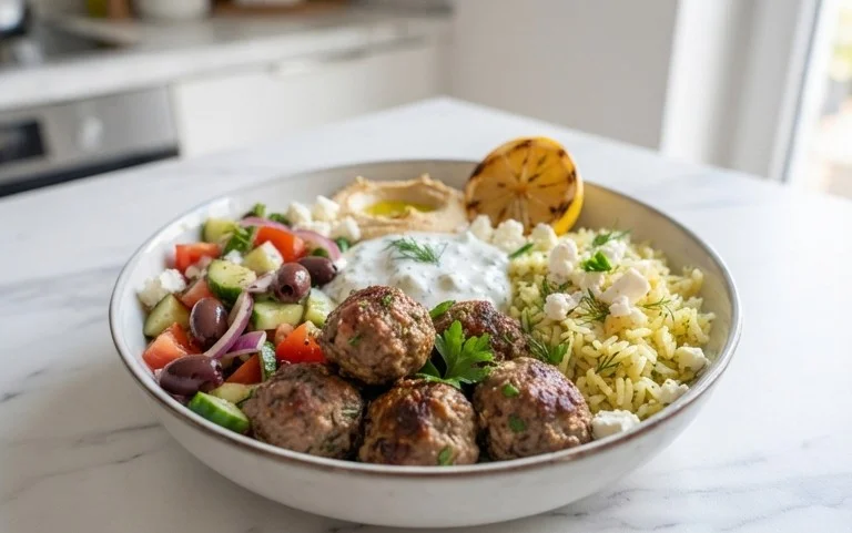 Greek Meatball Bowl Recipe