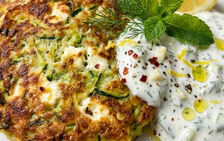 Zucchinipuffer mit Feta und Tzatziki: Das Unglaubliche Ultimative Rezept für 4 Portionen