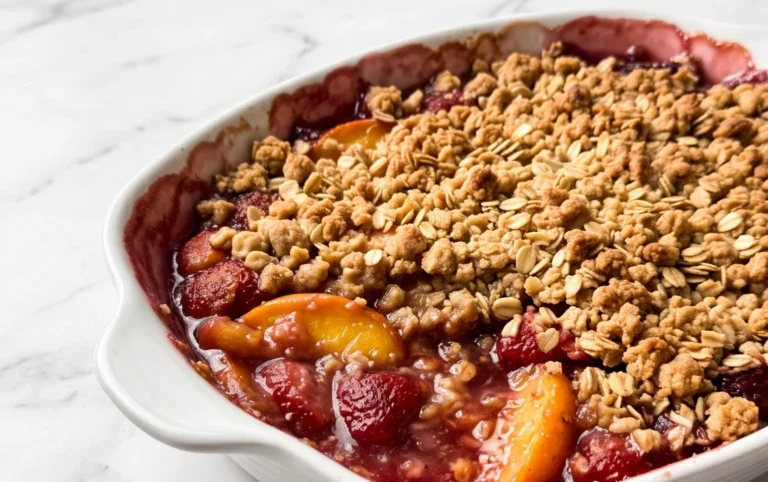 Peach & Strawberry Crisp