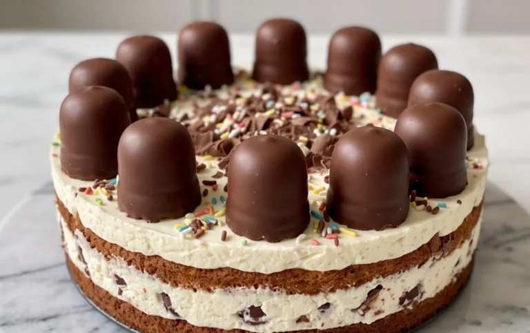 Geburtstagstorte mit Schokoküssen und Quark