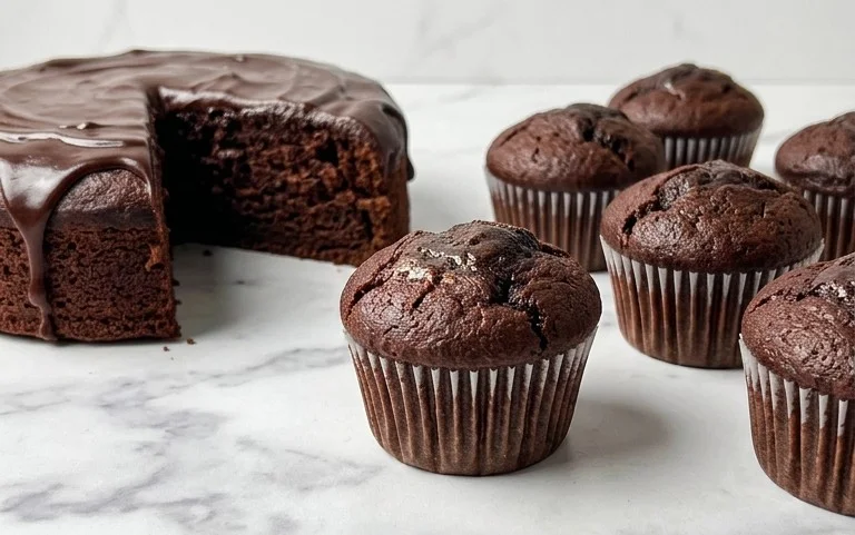 Schokoladenkuchen oder SchokoladenmuffinsBearbeiten