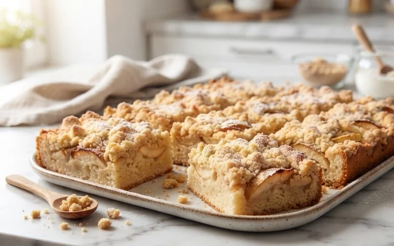 Apfelkuchen vom Blech mit Streusel – einfach lecker