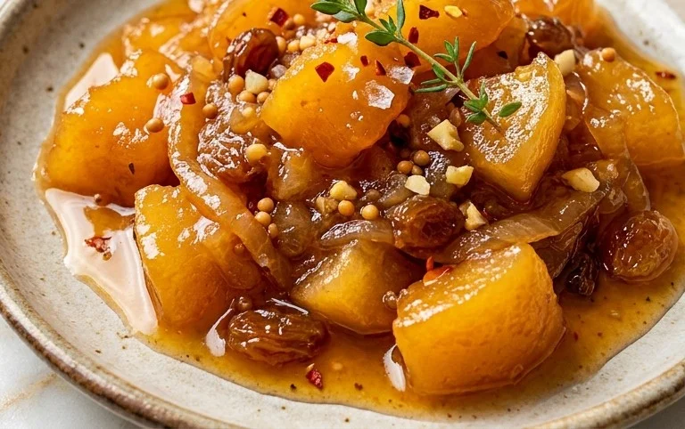 Rezept für Quittenchutney mit Apfel