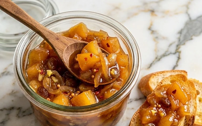 Rezept für Quittenchutney mit Apfel