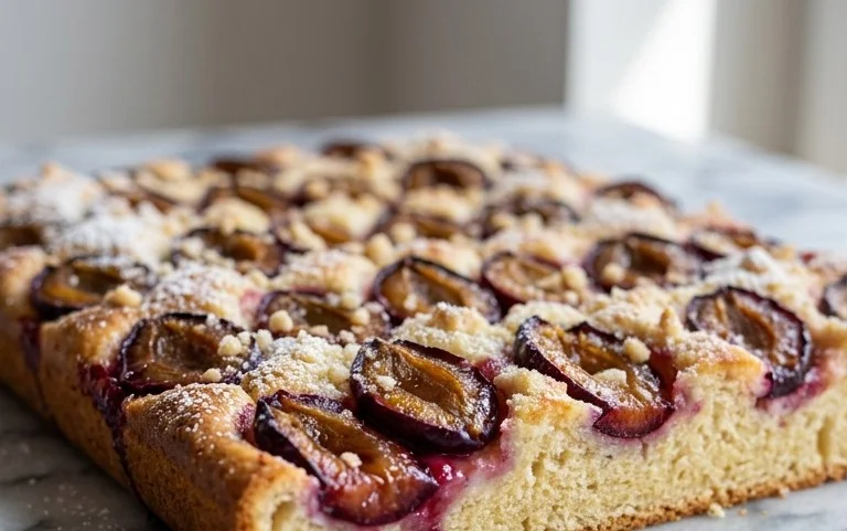 Zwetschgenkuchen mit Quark-Öl-Teig vom Blech
